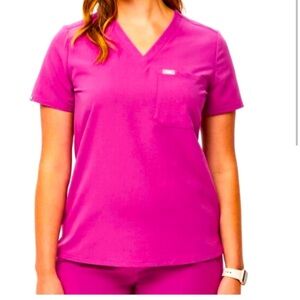 Figs bright fuschia xl Catarina top